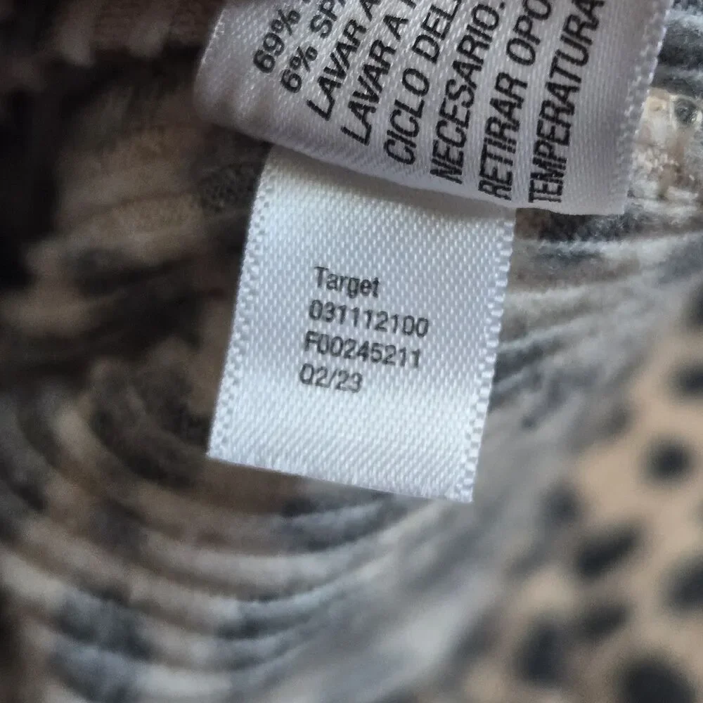 Cat & Jack Girls Ribbed Knit Peplum Shirt Leggings Set Beige Leopard Heart 4T 5T